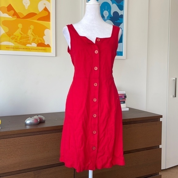 nice things by paloma Dresses & Skirts - Nice Things By Paloma S Red Linen Mini Dress
